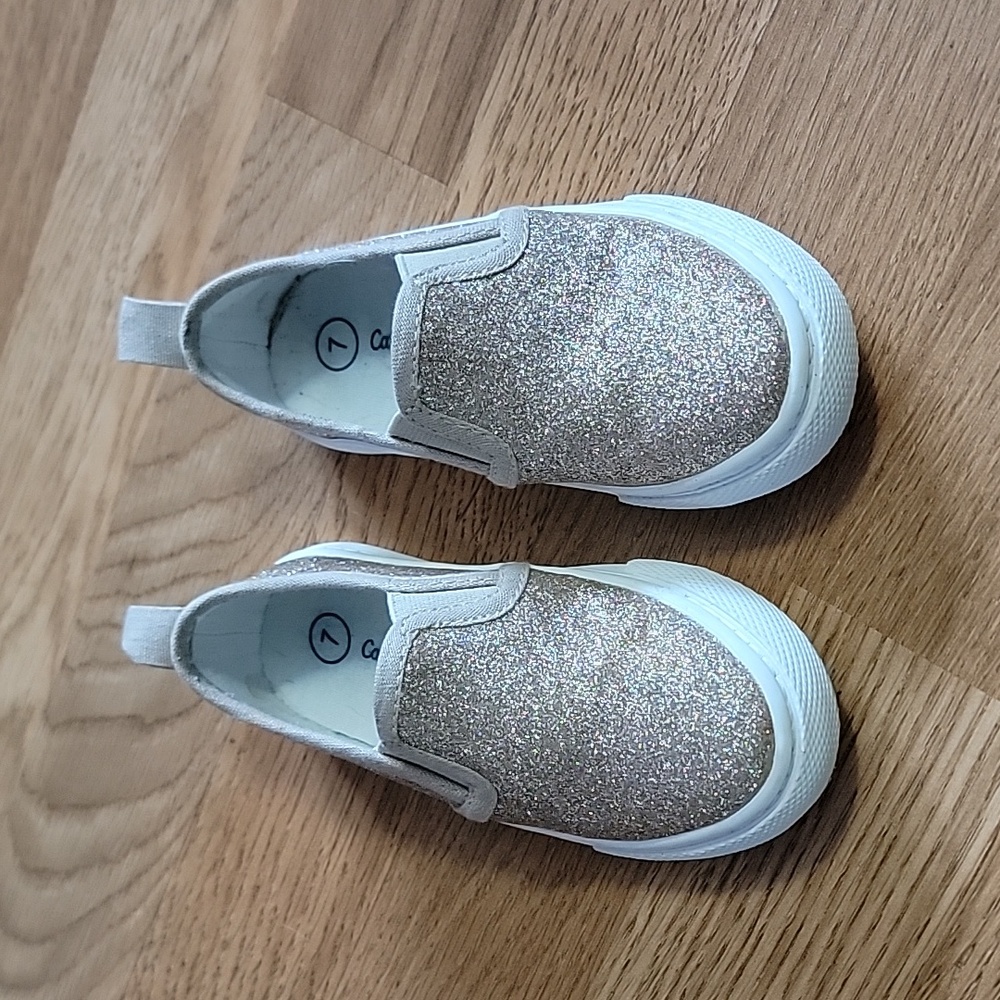 Girls 7 glitter loafers